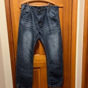 CJ Black Men's Dark Blue Relaxed Jeans